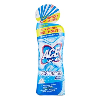 Detergent de toaleta cu inalbitor ACE WC GEL, Brezza Marina, 700ml Detergent de toaleta cu inalbitor ACE WC GEL, Brezza Marina, 700ml