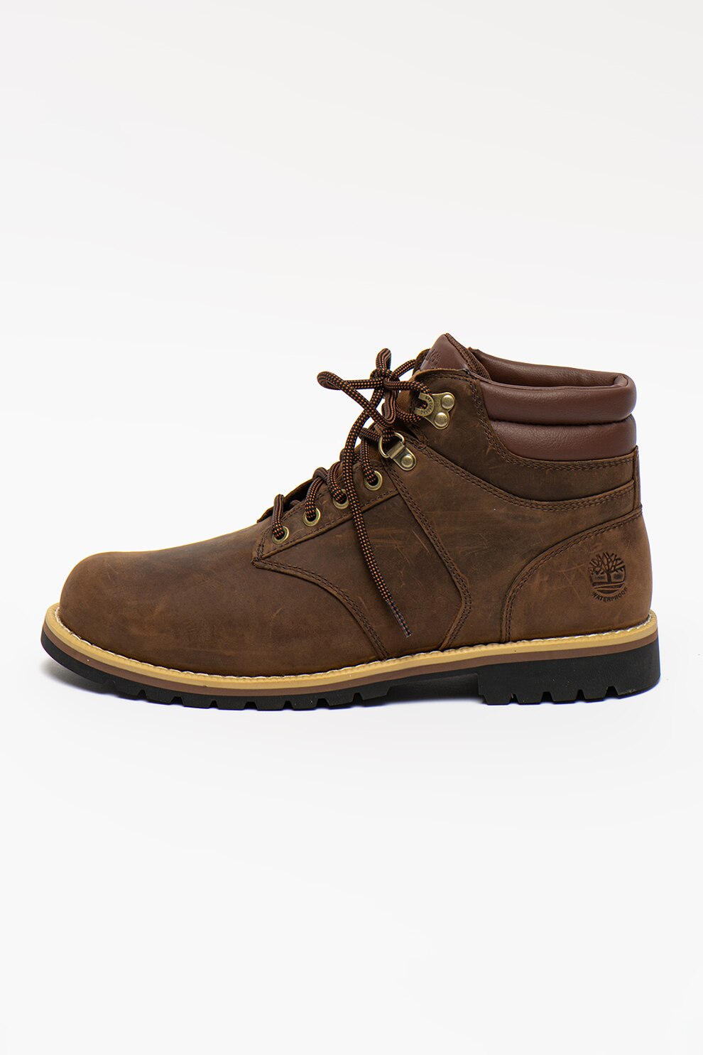 Timberland, Bocanci de piele nabuc Redwood Falls Retro Hiker, Maro inchis