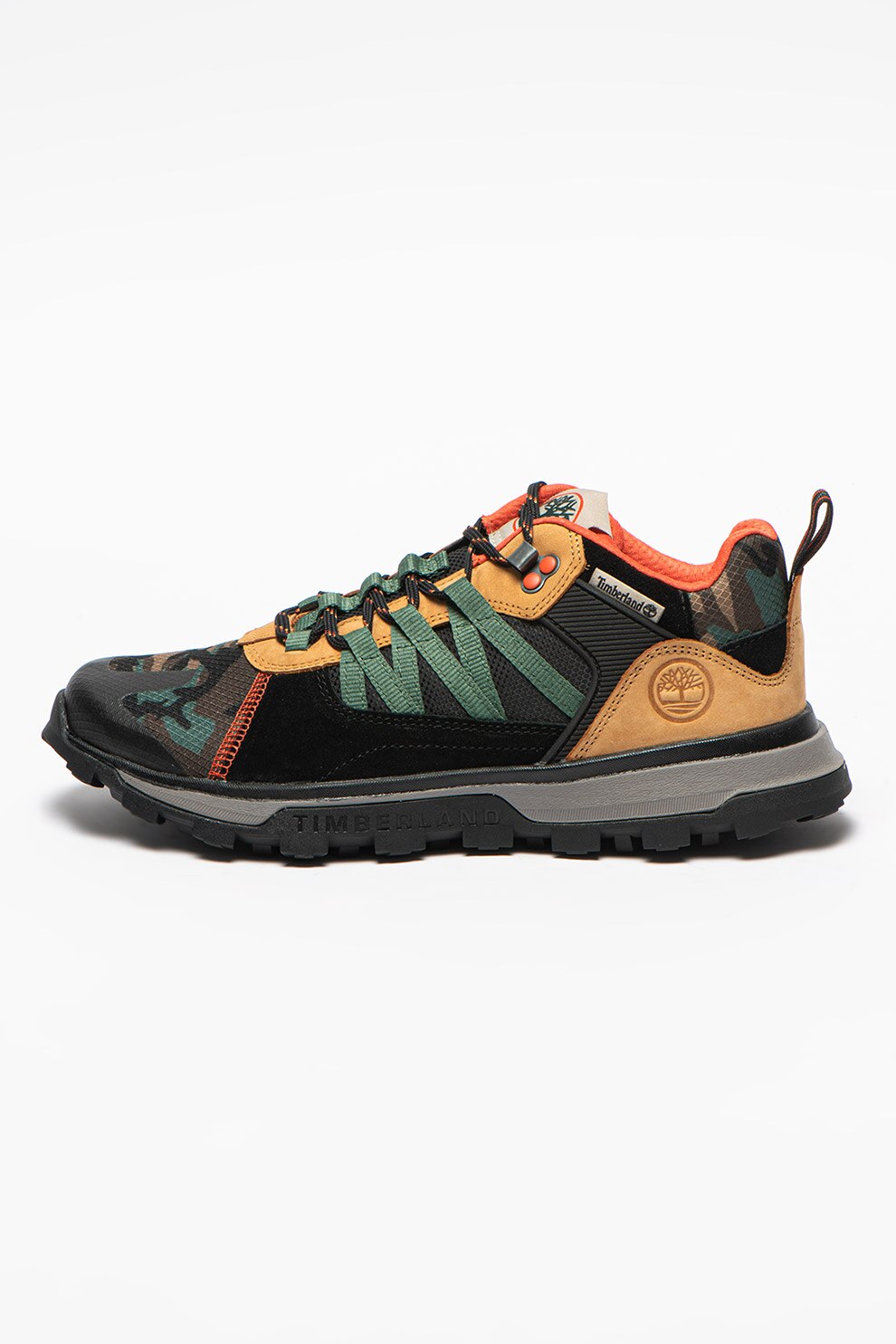Timberland, Pantofi sport low-top Treeline, negru, maro camel, verde marin, 43.5