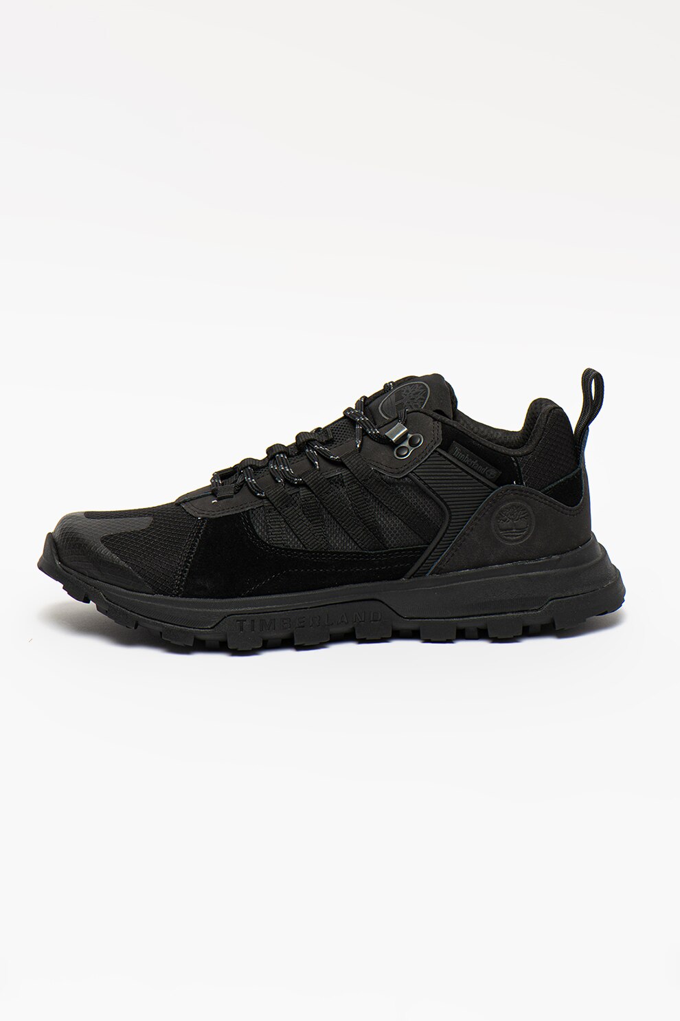 Timberland, Pantofi sport cu insertii de piele nabuc si piele intoarsa Treeline STR, Negru