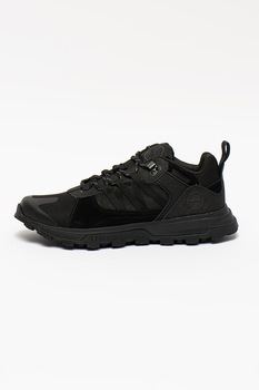 Timberland, Pantofi sport cu insertii de piele nabuc si piele intoarsa Treeline STR, Negru, 43 Timberland, Pantofi sport cu insertii de piele nabuc si piele intoarsa Treeline STR, Negru, 43