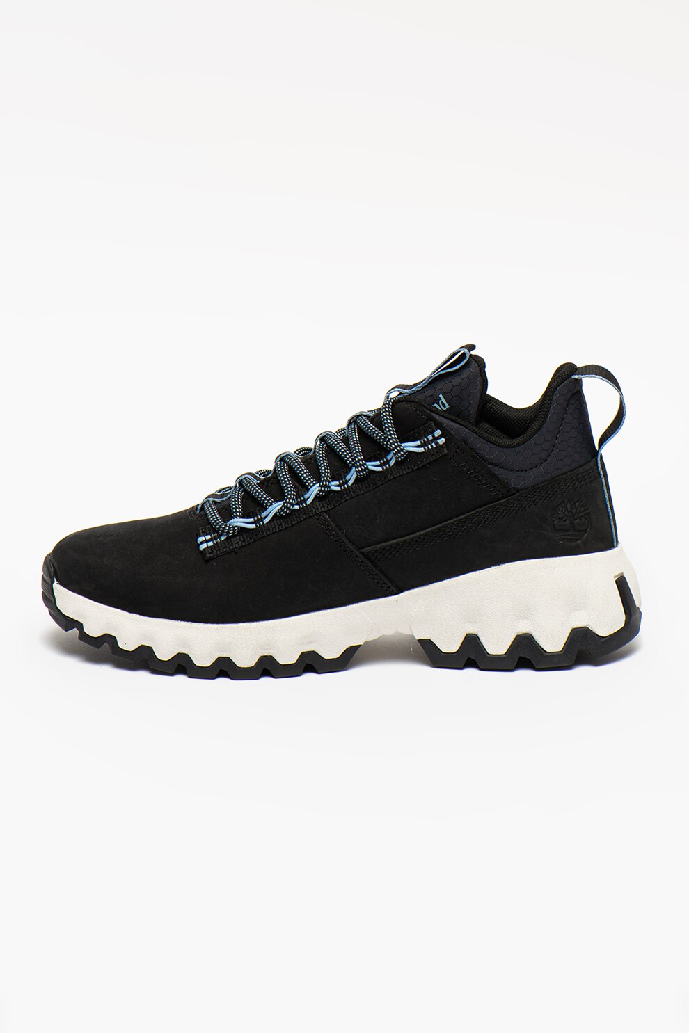 Timberland, Pantofi sport de piele nabuc cu insertii din material textil Edge Low, Negru