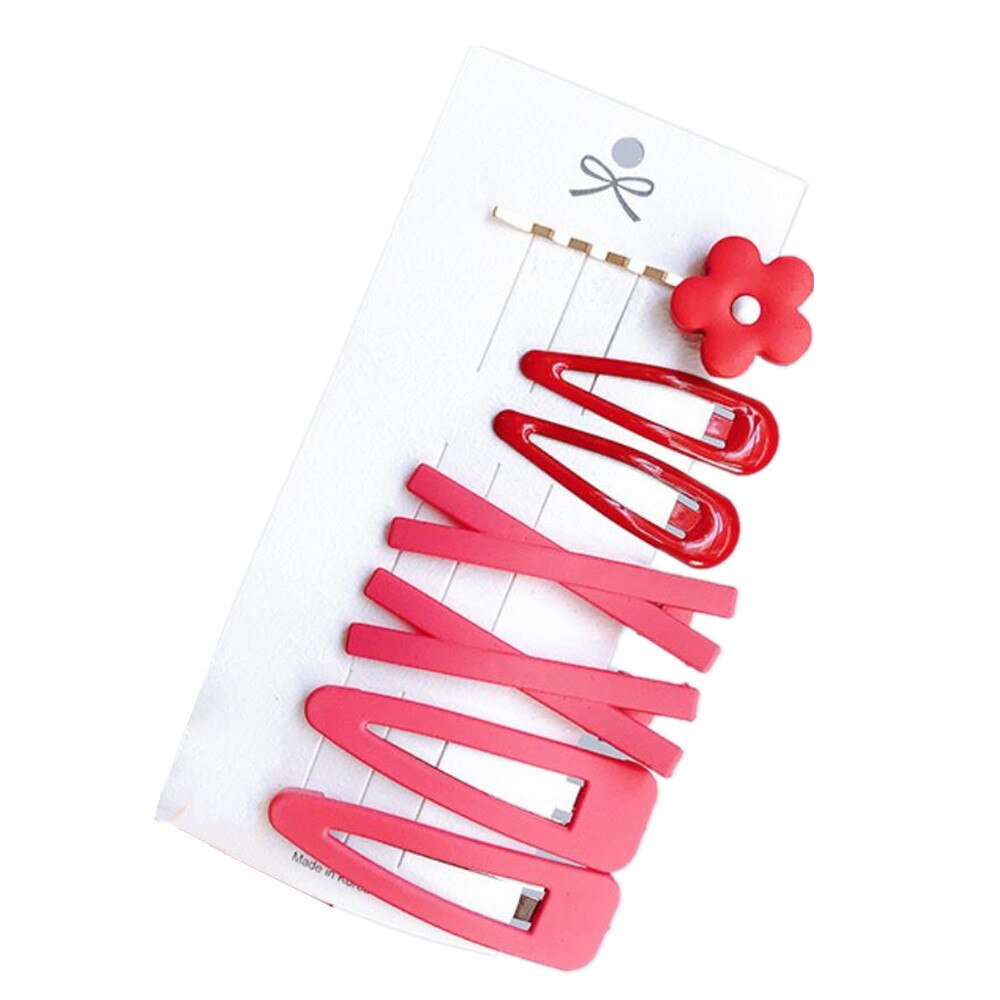 Set clame de par, Pili-Paradise, Metallic Barrettes, 6606#, Roz