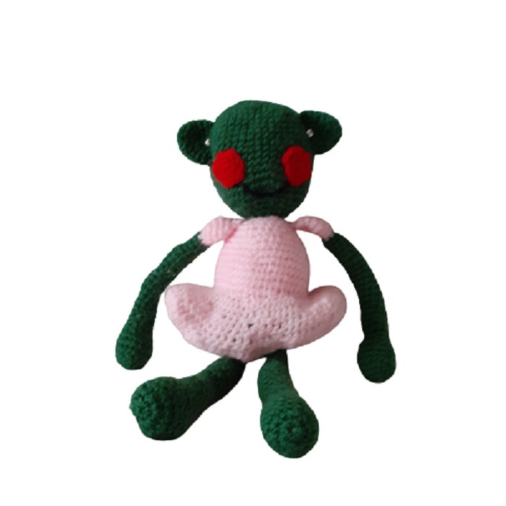 OEM Oaky béka baba, 35 cm, +1 éves kor, kézzel készített