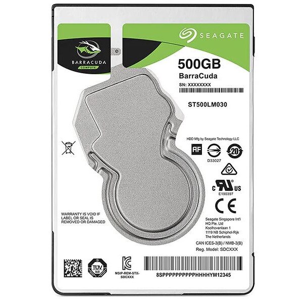 Hard Disk laptop SEAGATE BarraCuda Guardian 500GB, 5400RPM, SATA3, 128MB, ST500LM030