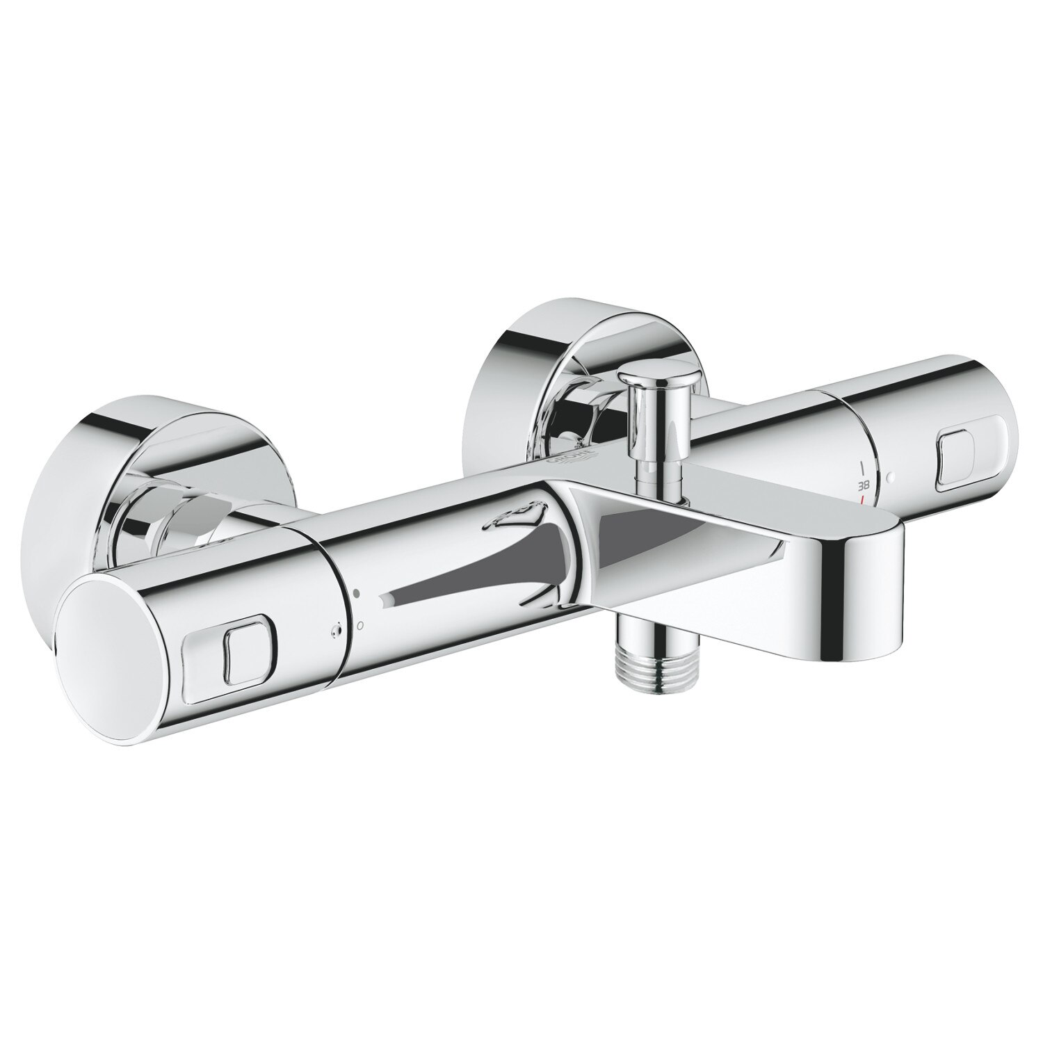Baterie de cada Grohe Precision Joy 34337000, 1/2'', aparent, termostat, diverter, CoolTouch, crom