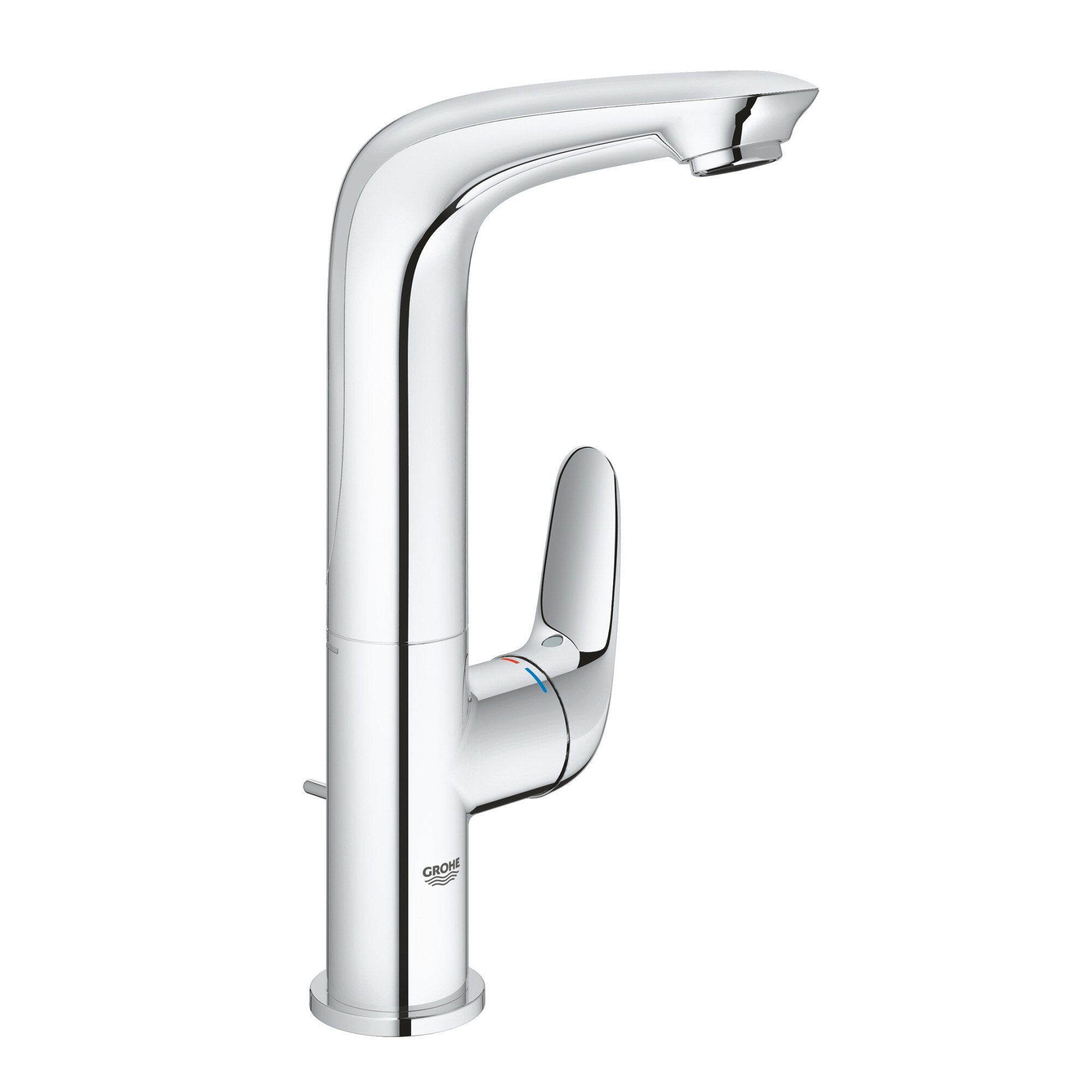 Baterie lavoar Grohe Eurostyle 23718003, 3/8'', marimea L, monocomanda, pivotanta, evacuare cu tija, crom