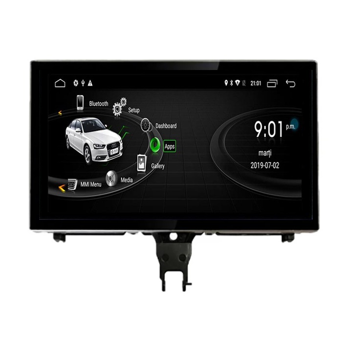 Audi A6 / A7 2016-2018 Edotec dedikált navigációs rendszer, Androiddal, 6,5" képernyő, Bluetooth, GPS, Internet
