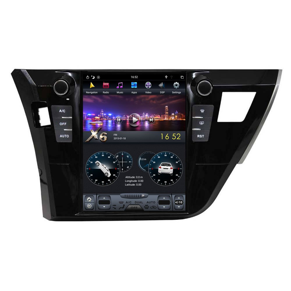 Navigatie dedicata Toyota Corolla 2014- Edotec, cu Android, GPS, Bluetooth, Radio, Internet, procesor Six Core si ecran tip Tesla