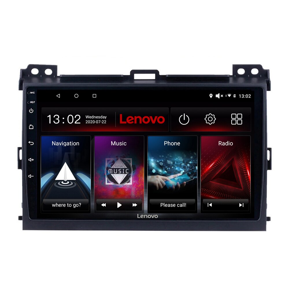 Navigatie dedicata Toyota Prado 2004-2009 Edotec, cu Android, Radio, Bluetooth, Internet, procesor Octa Core, 4G, memorie 4GB si 64GB