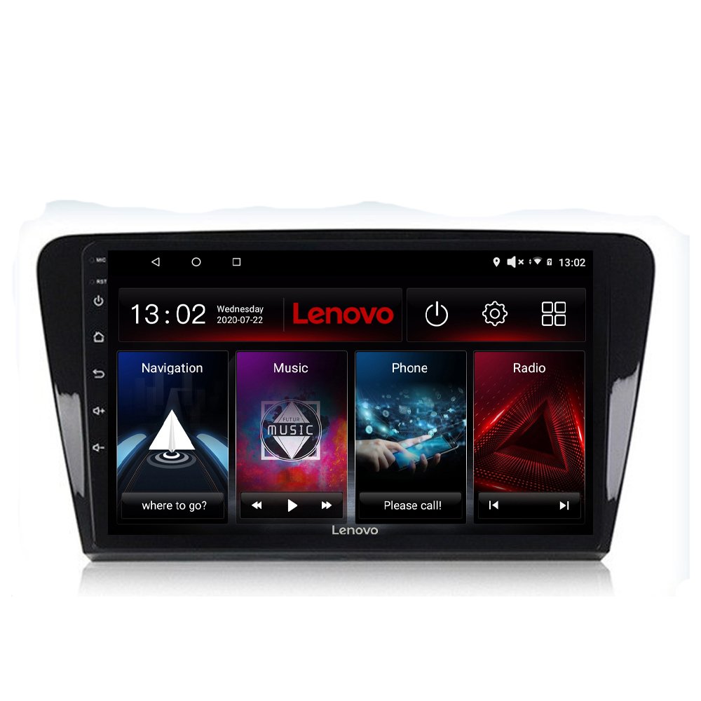 Navigatie dedicata Skoda Octavia 2014-2020 Edotec, cu Android, Radio, Bluetooth, Internet, procesor Octa Core, 4G, memorie 4GB si 64GB