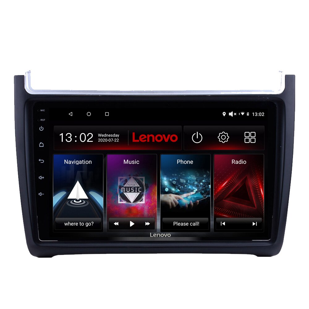 Navigatie dedicata VW Polo 2014-2017 Edotec, cu Android, Radio, Bluetooth, Internet, procesor Octa Core, 4G, memorie 4GB si 64GB