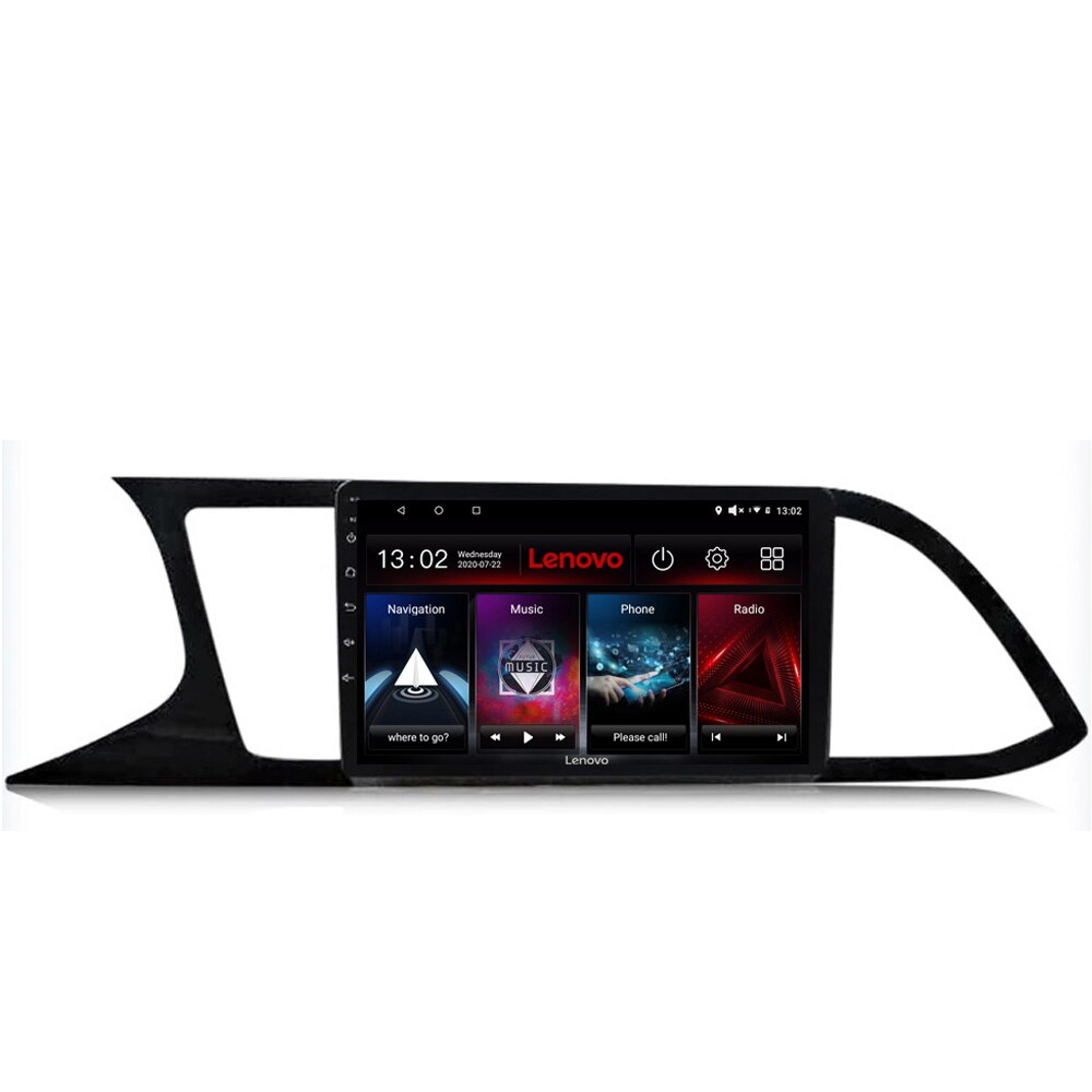 Navigatie dedicata Seat Leon MIB Edotec, cu Android, Radio, Bluetooth, Internet, procesor Octa Core, 4G, memorie 4GB si 64GB