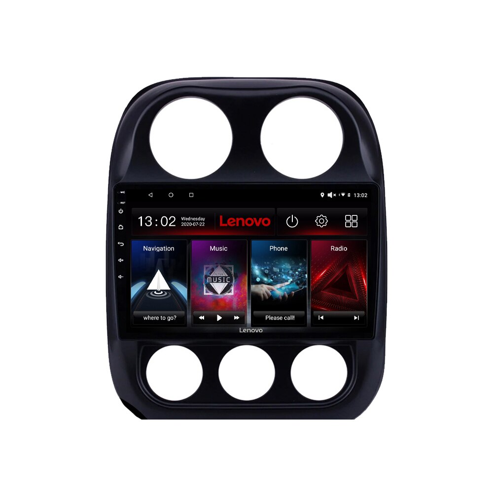 Navigatie dedicata Jeep Compass 2010-2016 Edotec, cu Android, Radio, Bluetooth, Internet, procesor Octa Core, 4G, memorie 4GB si 64GB