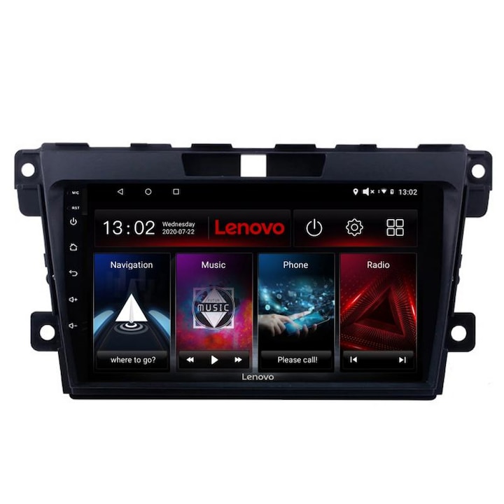 Dedikált navigáció Mazda CX-7 2009 D-097 Lenovo Octa Core Android rádióval Bluetooth Internet GPS WIFI DSP 2+32 GB 4G KIT-097+EDT-E509-LITE