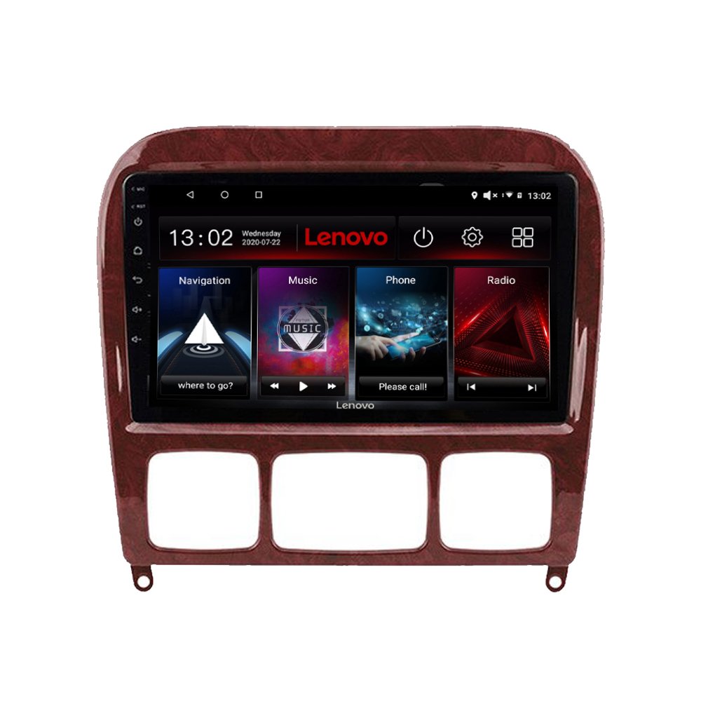 Navigatie dedicata Mercedes Clasa S 1998-2005 Edotec, cu Android, Radio, Bluetooth, Internet, procesor Octa Core, 4G, memorie 4GB si 64GB