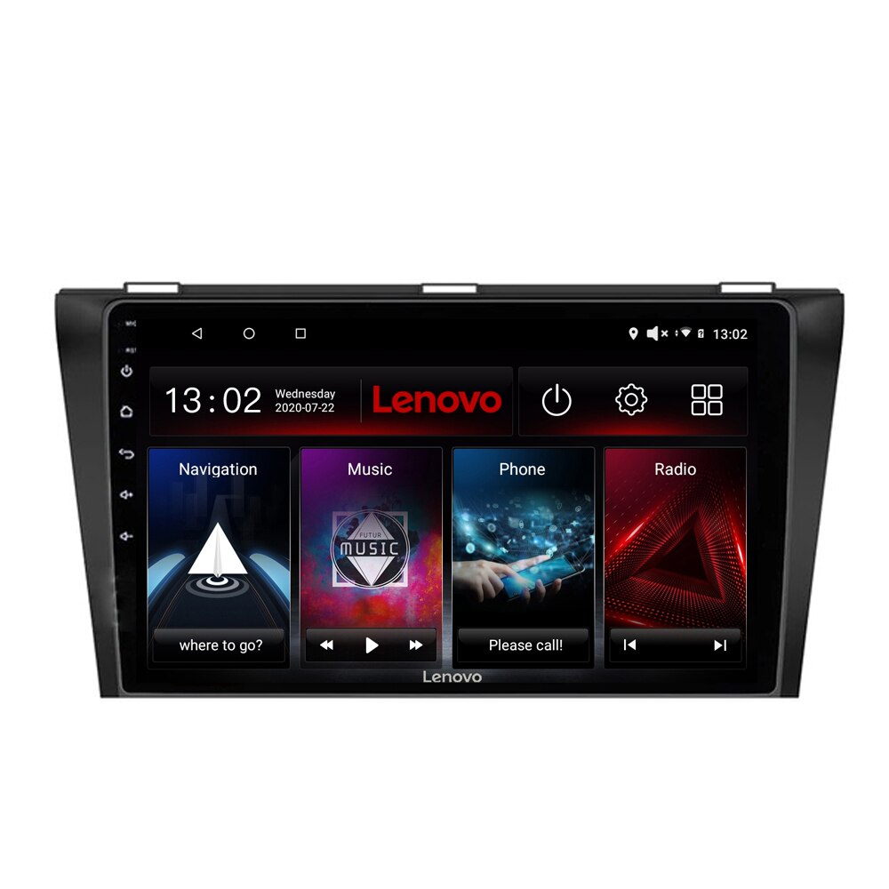 Navigatie dedicata Mazda 3 2006-2010 Edotec, cu Android, Radio, Bluetooth, Internet, procesor Octa Core, 4G, memorie 2GB si 32GB