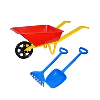 Set Gradinarit pentru Copii 3 in 1, cu Lopata si Grebla, Plastic Premium, Jucarie de Exterior si Nisip, Multicolor
