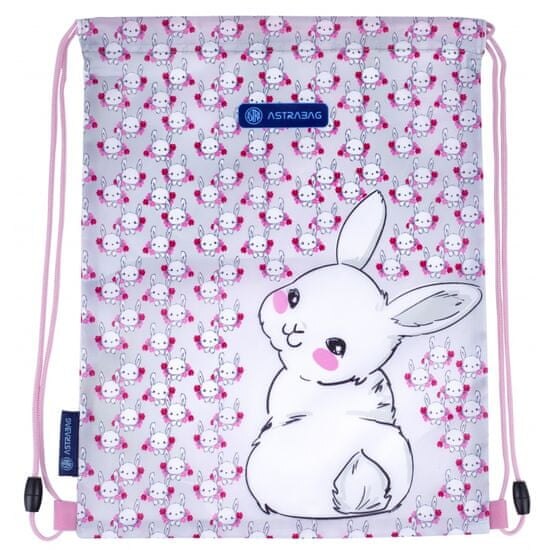 Sac sport Cute Bunny, Astra, Textil, Roz, 44x33 cm