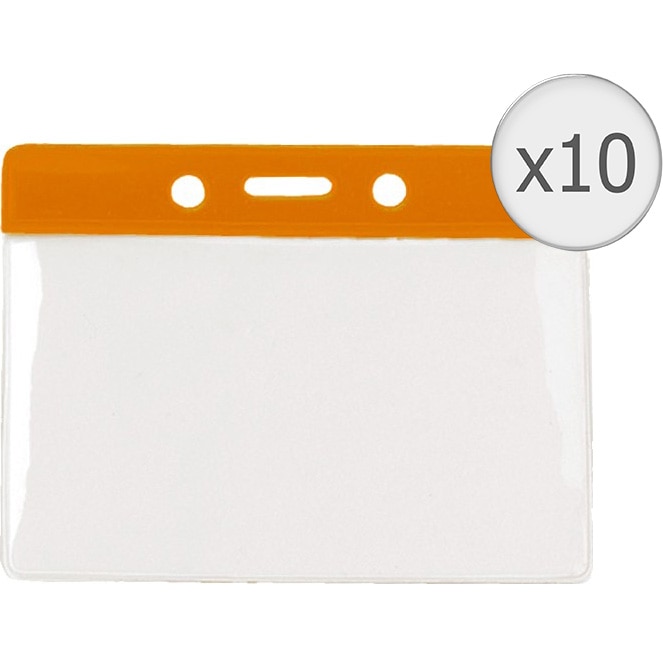 Set 10buc Portecuson orizontal banda color, Portocaliu