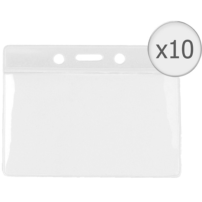 Set 10buc Portecuson orizontal banda color, Transparent