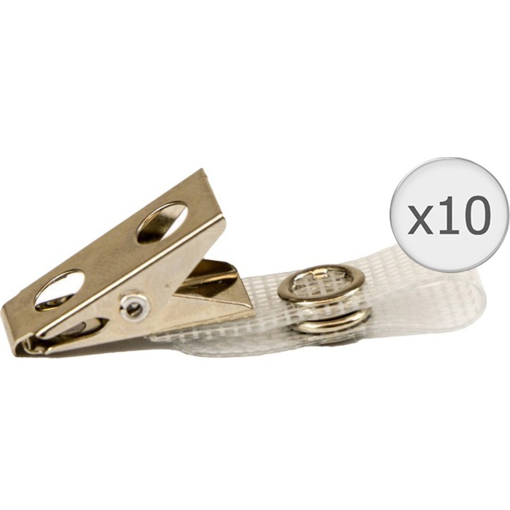 Комплект щипки за бадж, Vinyl crocodiles, 10 броя