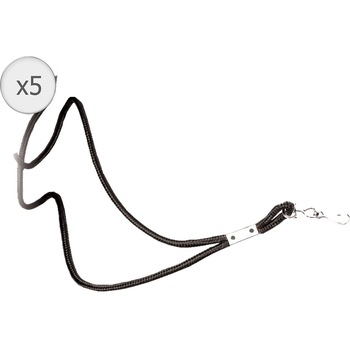 Set 5buc Banda textila pentru ecuson 3mm, Negru Set 5buc Banda textila pentru ecuson 3mm, Negru