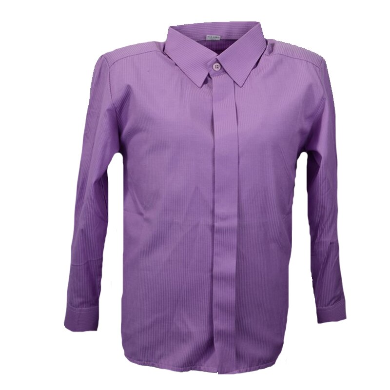 Camasa cu maneca lunga pentru baieti Mini Junior KSL-162C, Mov 7 ani