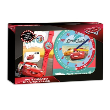 Set ceas copii Disney Cars, desktop si incheietura mainii Set ceas copii Disney Cars, desktop si incheietura mainii