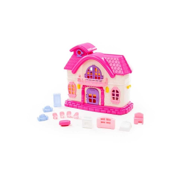 Casuta papusi Fairy Tale cu mobilier, 12 piese, Polesie