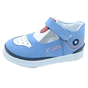 Pantofi ortopedici din piele pentru baieti Small Foot SF6-AL, Albastru 7203 Pantofi ortopedici din piele pentru baieti Small Foot SF6-AL, Albastru 7203