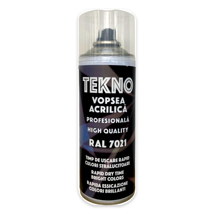 Vopsea acrilica profesionala RAL 7021 gri negru Tekno 400 ml