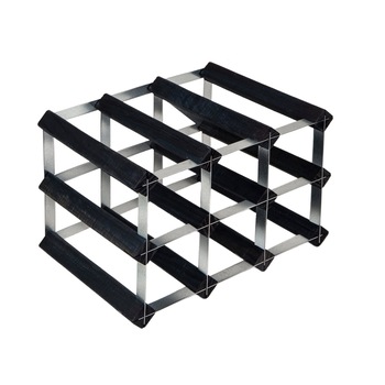 Raft pentru 9 sticle de vin, lemn de pin, Black Ash - RTA Raft pentru 9 sticle de vin, lemn de pin, Black Ash - RTA