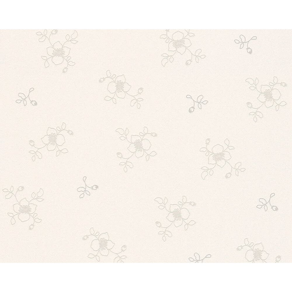 Tapet, AS Creation 304018, Alb/Metalic, 10.05 x 0.53 m