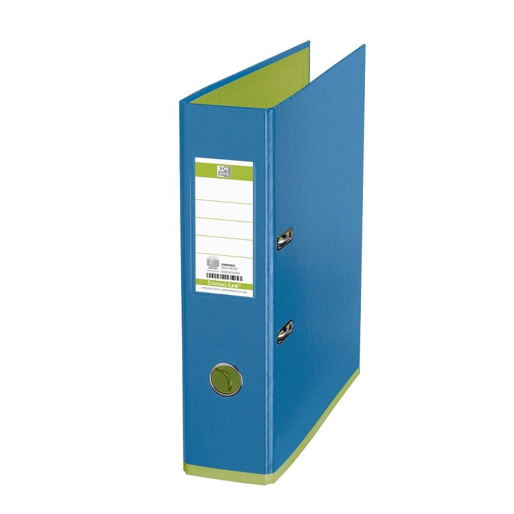 Biblioraft Oxford MyColour A4, plastifiat PP/PP, 80 mm, bleu/verde deschis
