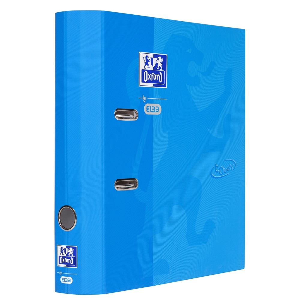 Biblioraft Oxford School Touch, carton color soft touch, cotor 88mm, rotunjit, bleu