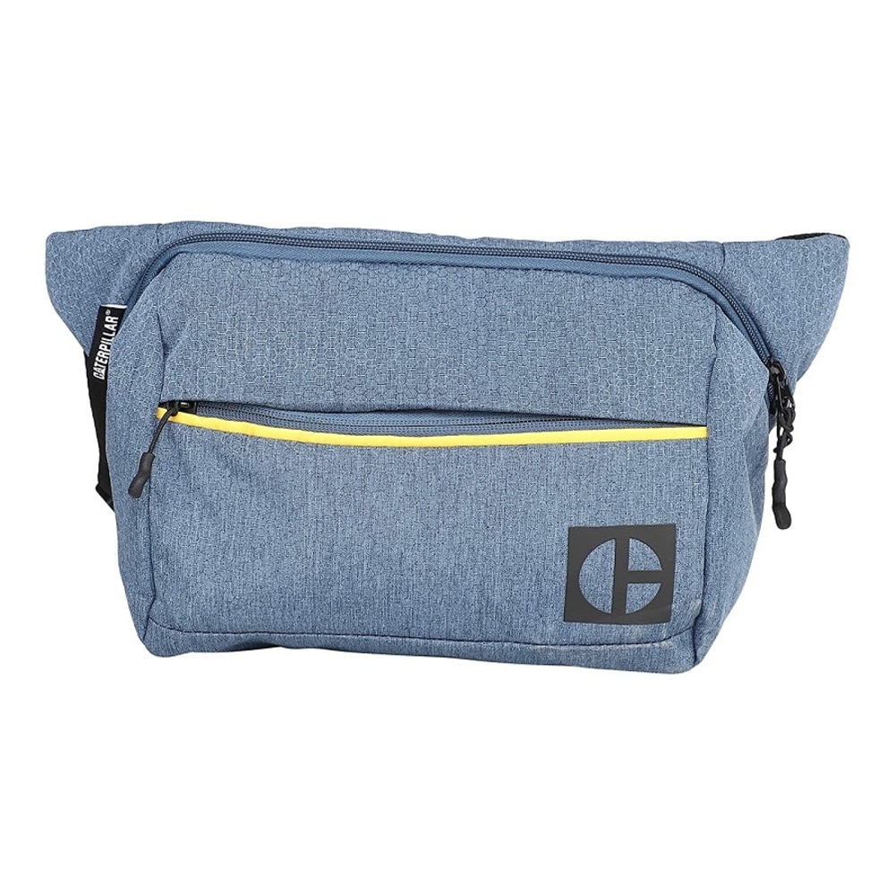 Borseta Caterpillar Code Hex Parkour material 420D hexagonal, buzunar cu fermoar, bleumarin