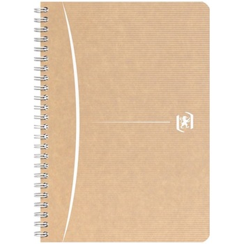 Caiet cu spirala A5, Oxford Touareg, 90 file - 90g/mp, coperta carton reciclat,nisip/alb dictando Caiet cu spirala A5, Oxford Touareg, 90 file - 90g/mp, coperta carton reciclat,nisip/alb dictando