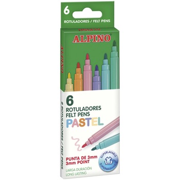 Carioca lavabila Alpino Standard 6 culori/set, pastel Carioca lavabila Alpino Standard 6 culori/set, pastel