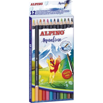 Creioane colorate Alpino Aqualine cutie carton, 12 culori/set Creioane colorate Alpino Aqualine cutie carton, 12 culori/set