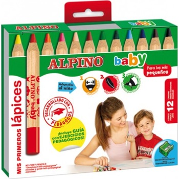 Creioane colorate Alpino Baby cutie carton Creioane colorate Alpino Baby cutie carton