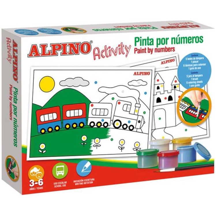 Cutie cu articole creative pentru copii Alpino Activity Paint by numbers