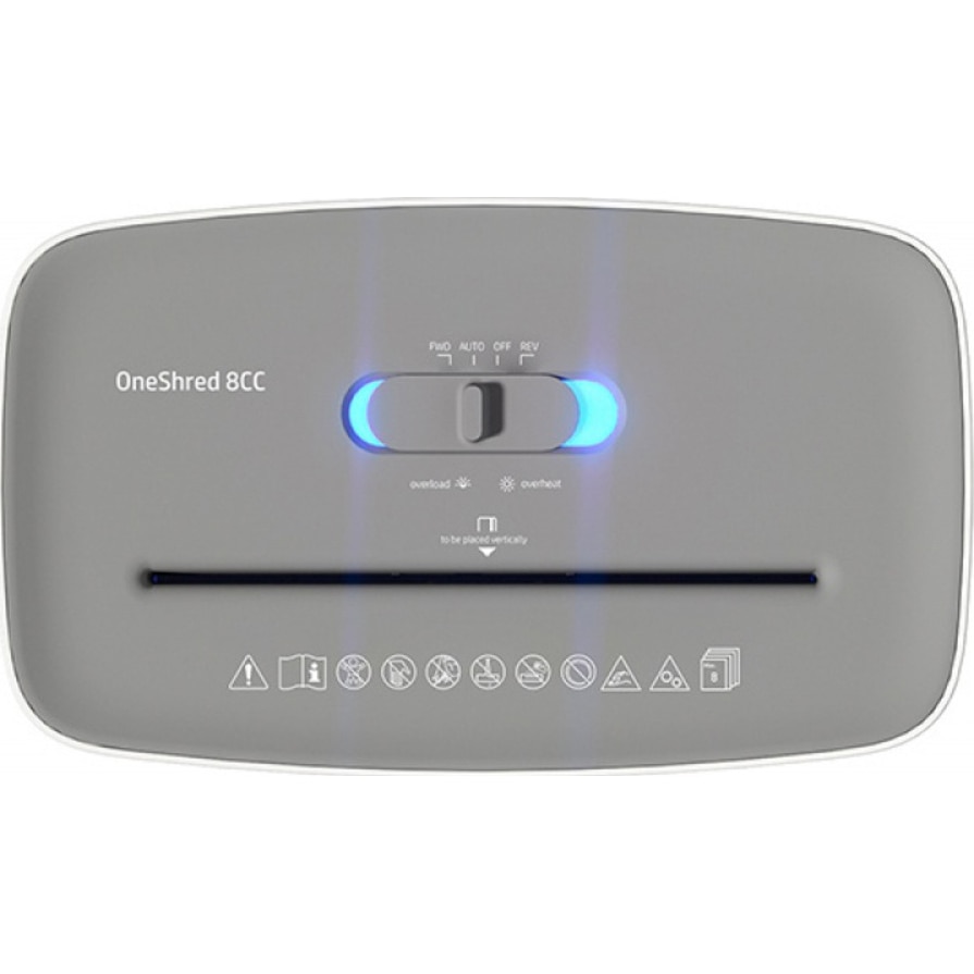 Distrugator de documente HP OneShred 8CC, 8 coli, cross cut (5 x 18mm ...