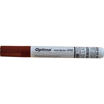 Marker cu vopsea Optima Paint 3710, varf rotund 4.5mm, grosime scriere 2-3mm, maro Marker cu vopsea Optima Paint 3710, varf rotund 4.5mm, grosime scriere 2-3mm, maro
