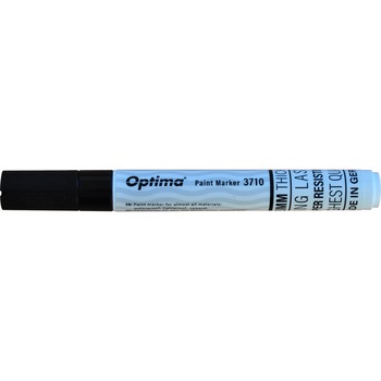 Marker cu vopsea Optima Paint 3710, varf rotund 4.5mm, grosime scriere 2-3mm, negru Marker cu vopsea Optima Paint 3710, varf rotund 4.5mm, grosime scriere 2-3mm, negru