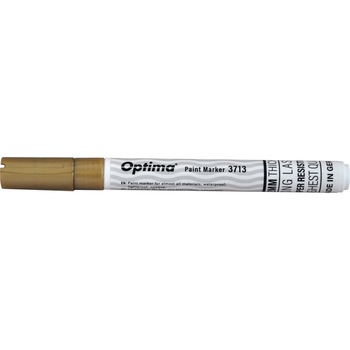 Marker cu vopsea Optima Paint 3713, varf rotund 2 mm, grosime scriere 1-2mm, Auriu Marker cu vopsea Optima Paint 3713, varf rotund 2 mm, grosime scriere 1-2mm, Auriu