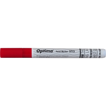Marker cu vopsea Optima Paint 3713, varf rotund 2 mm, grosime scriere 1-2mm, Rosu Marker cu vopsea Optima Paint 3713, varf rotund 2 mm, grosime scriere 1-2mm, Rosu