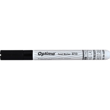 Marker cu vopsea Optima Paint 3713, varf rotund 2 mm, grosime scriere 1-2mm, Negru Marker cu vopsea Optima Paint 3713, varf rotund 2 mm, grosime scriere 1-2mm, Negru