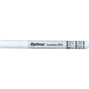 Marker cu vopsea Optima Paint 3713, varf rotund 2 mm, grosime scriere 1-2mm, Alb Marker cu vopsea Optima Paint 3713, varf rotund 2 mm, grosime scriere 1-2mm, Alb