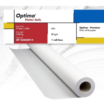 Rola plotter Optima PremiumA0+, 80gr, 914mm x 50m Rola plotter Optima PremiumA0+, 80gr, 914mm x 50m